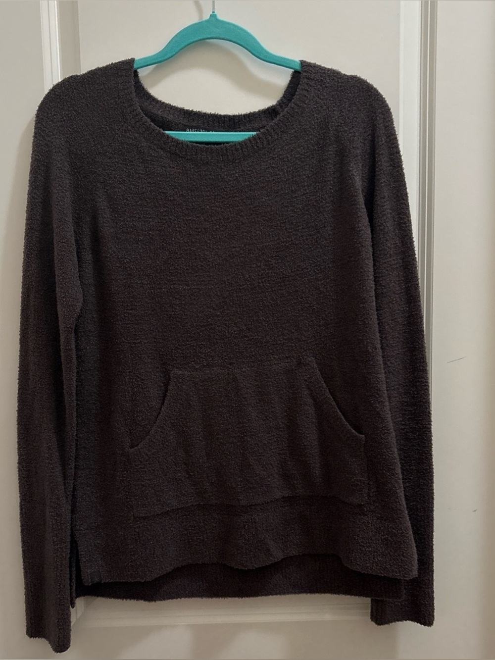 BAREFOOT DREAMS CozyChic Lite Long Sleeve Sweatshirt Pullover Women S Dark Brown